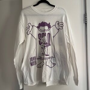 John Mayer solo tour White Long Sleeve Graphic Tee